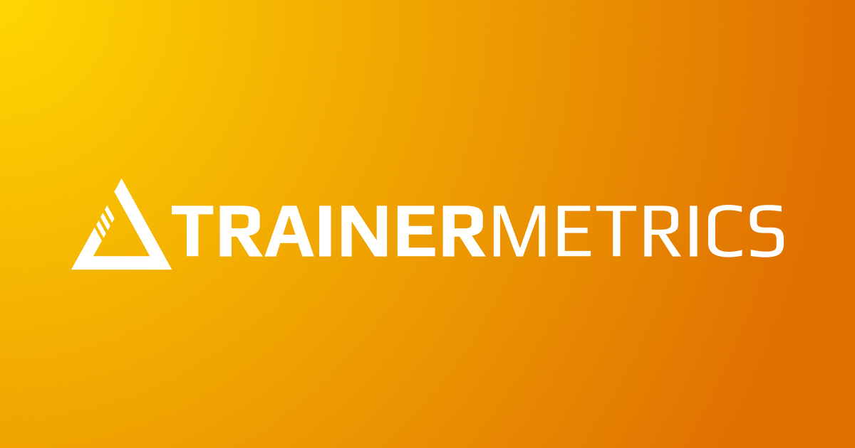 TrainerMetrics logo on an orange gradient background - default social sharing image